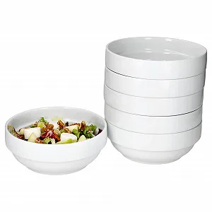 Миска MamboCat Tommy 6 штук 17.5 см 670 мл Белая - Фото 1