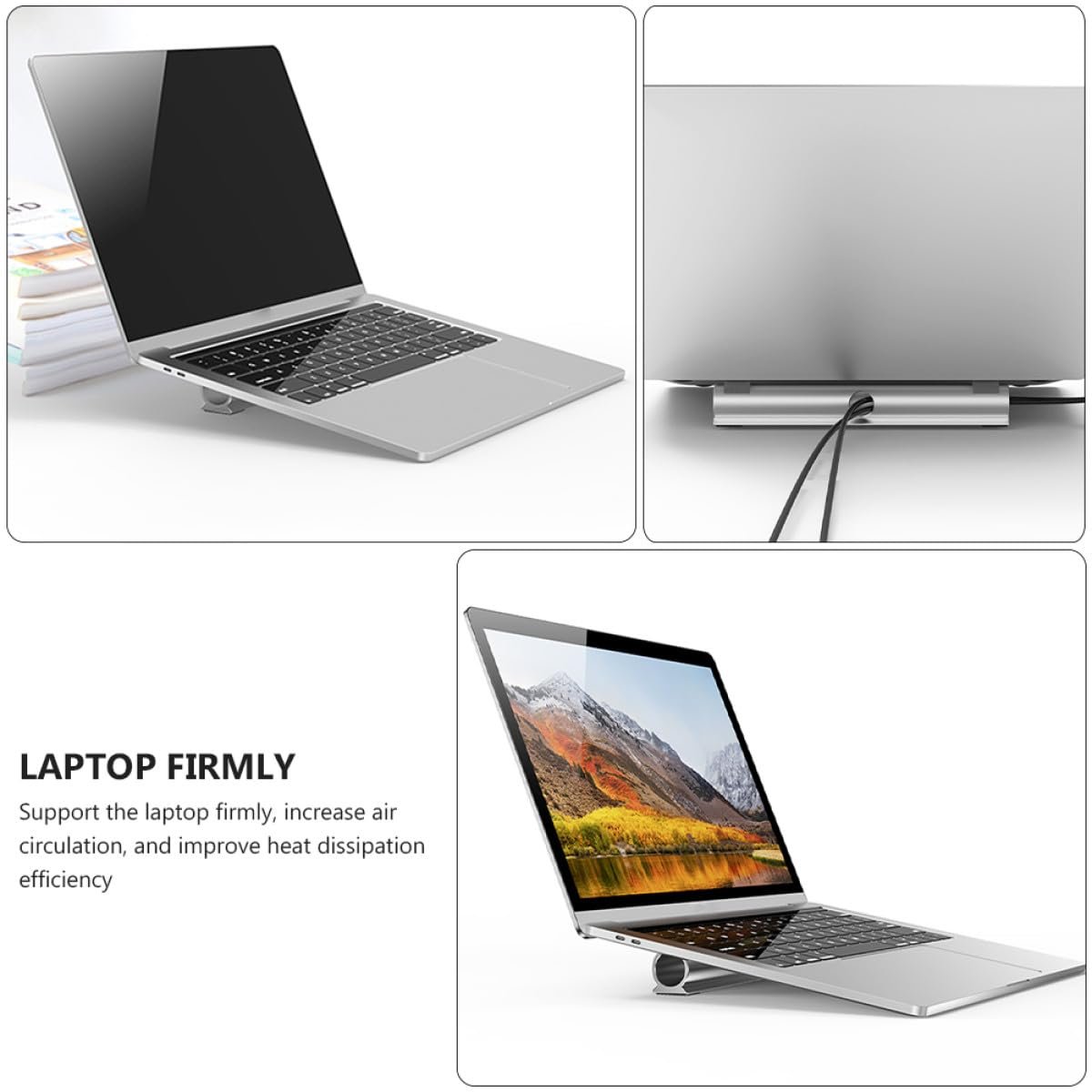Підставка для ноутбука з алюмінієвого сплаву 11 14 дюймів з організацією кабелів, фото №8