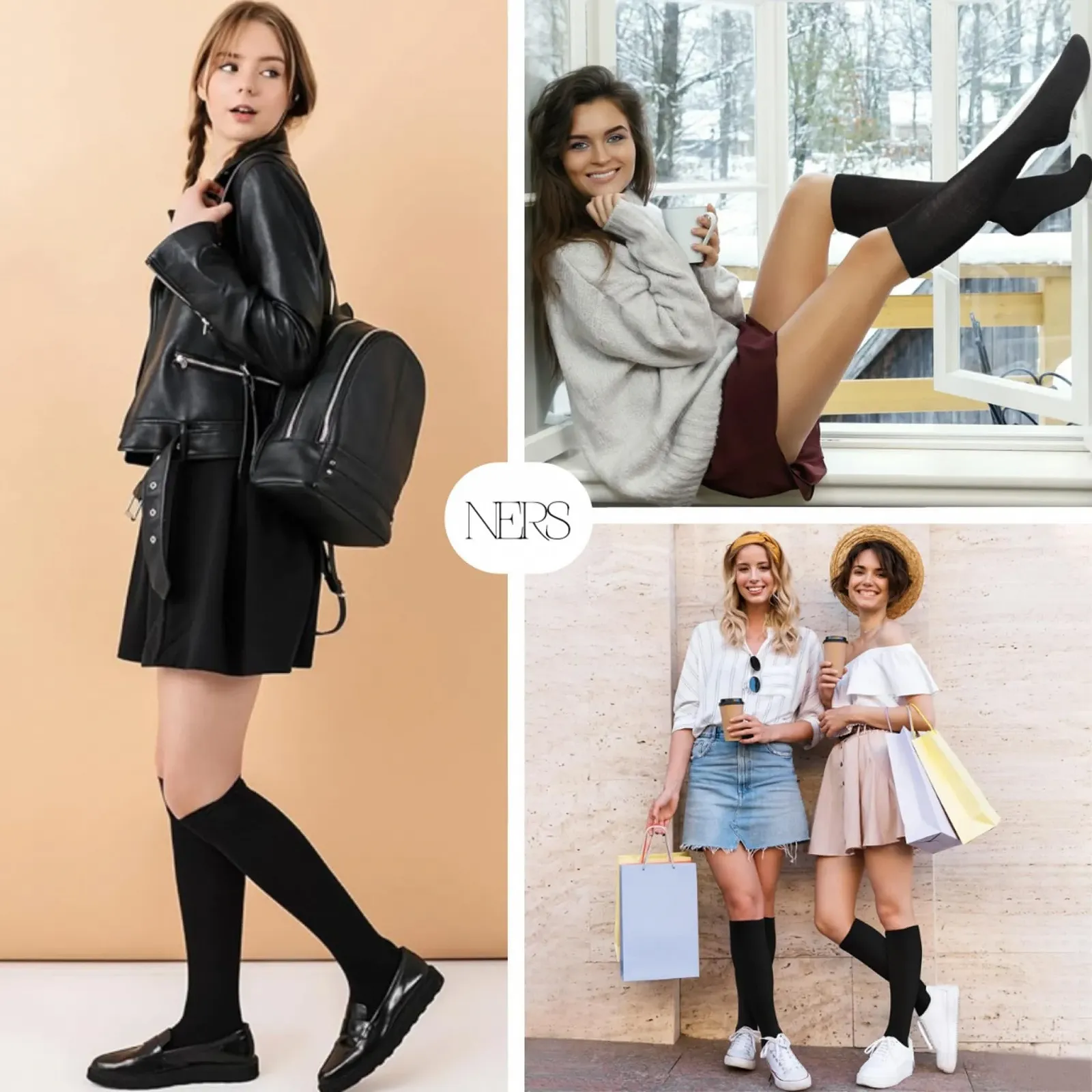 Шкарпетки до коліна для чоловіків та жінок з високоякісної бавовни, фото №5