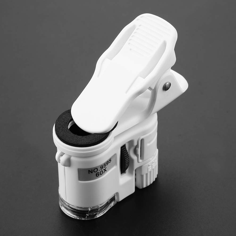 Микроскоп с клипсой для мобильного телефона 60x с LED и УФ подсветкой, фото №8