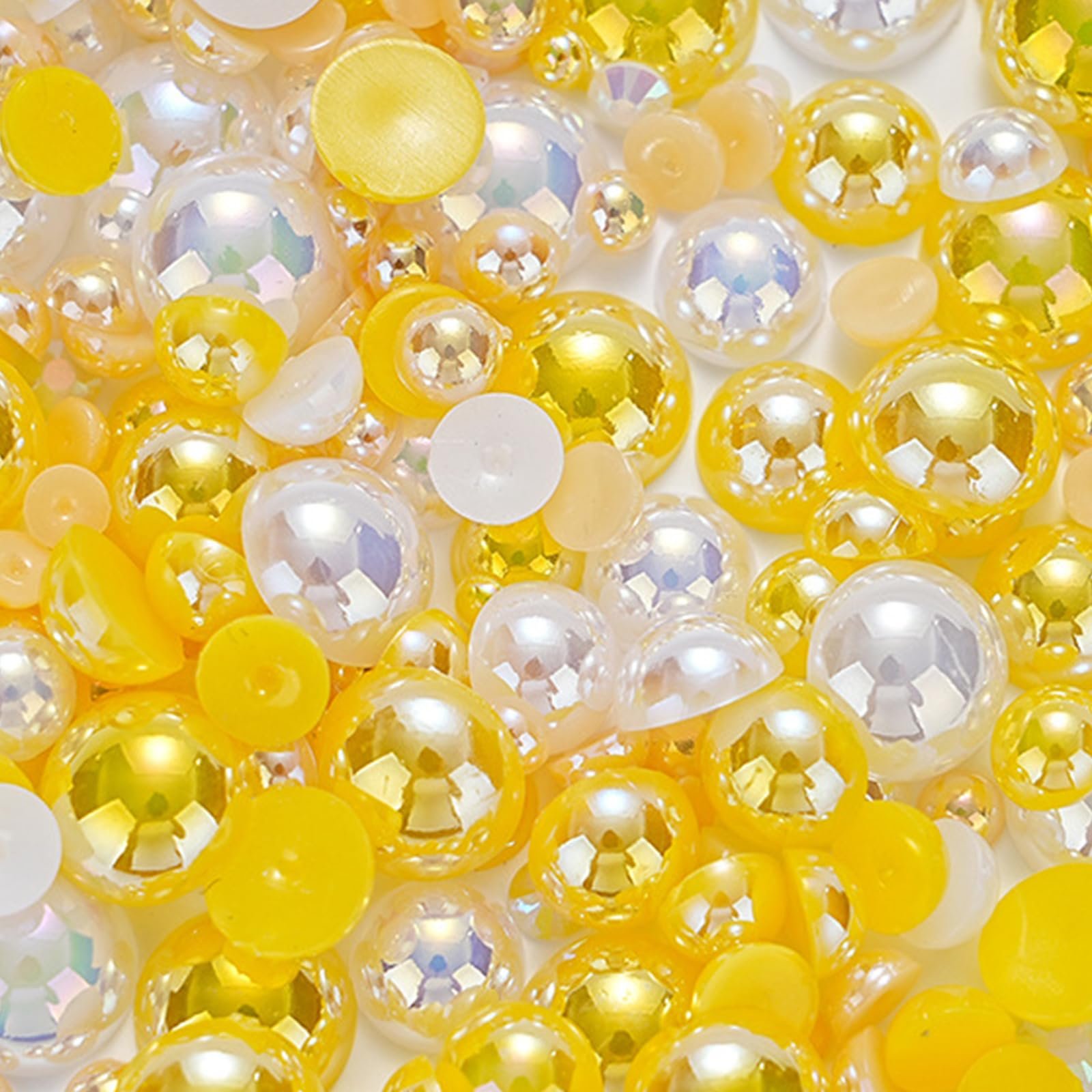 Напівкруглі перлини для нігтів з плоскою задньою стороною, фото №4