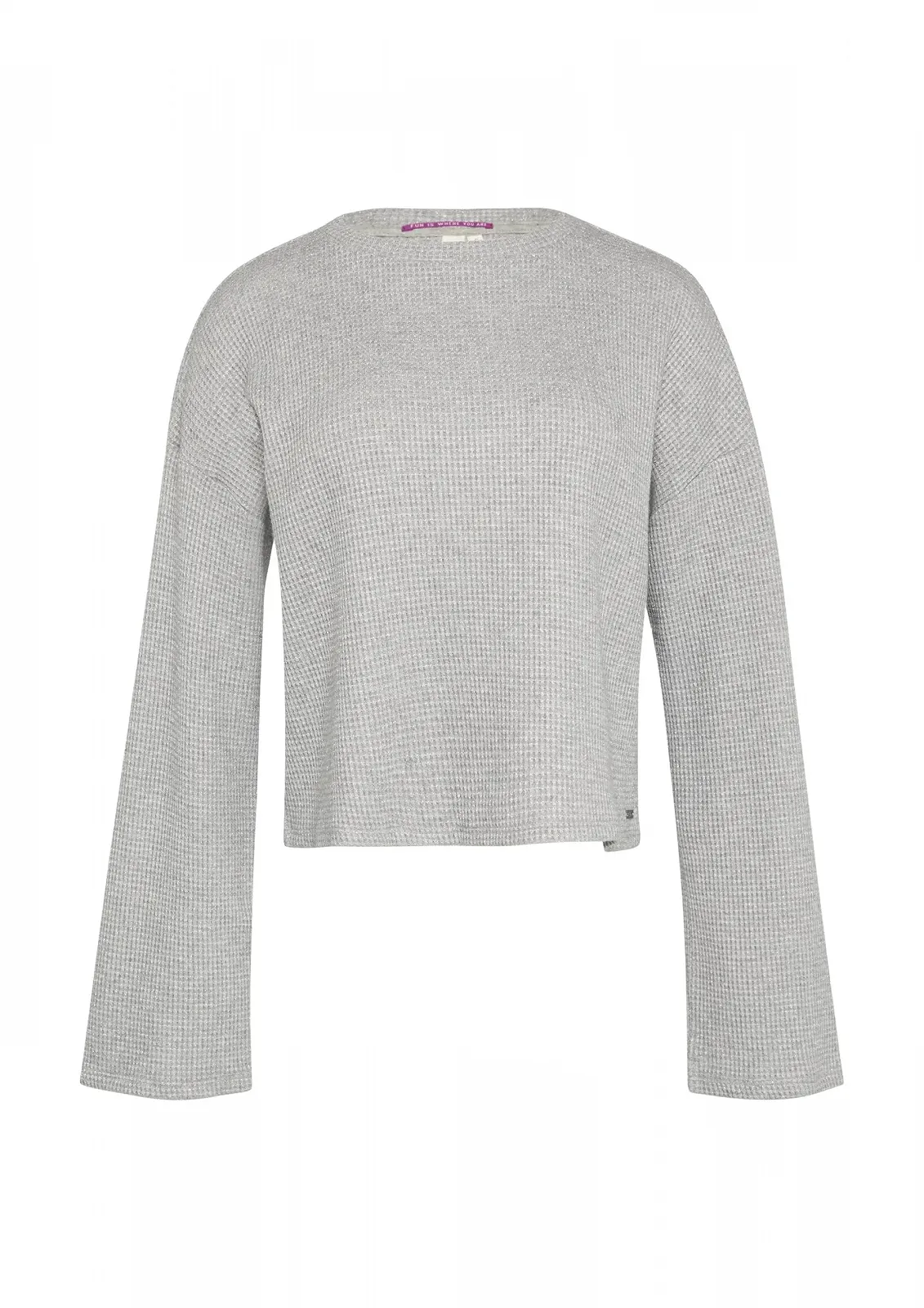 Свитшот QS с блестящим принтом пике, фото №1