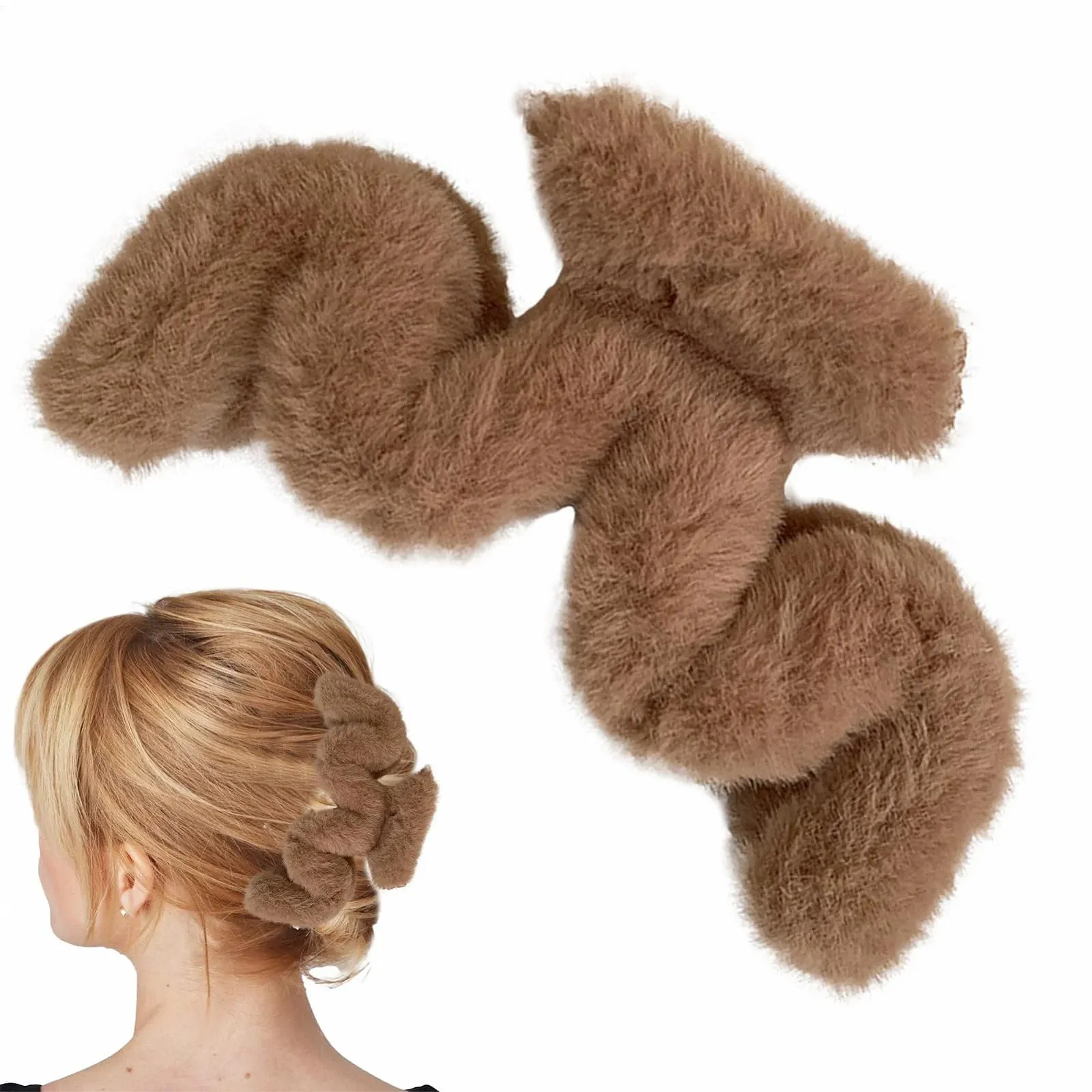 Заколка для волос Пушистая волнистая, фото №1