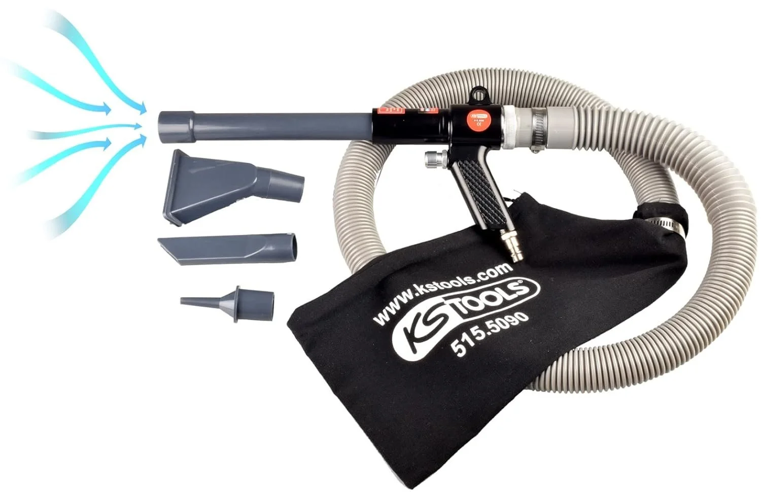 Пневматичний пістолет для всмоктування та продування KS TOOLS 515.5090 Black, фото №4