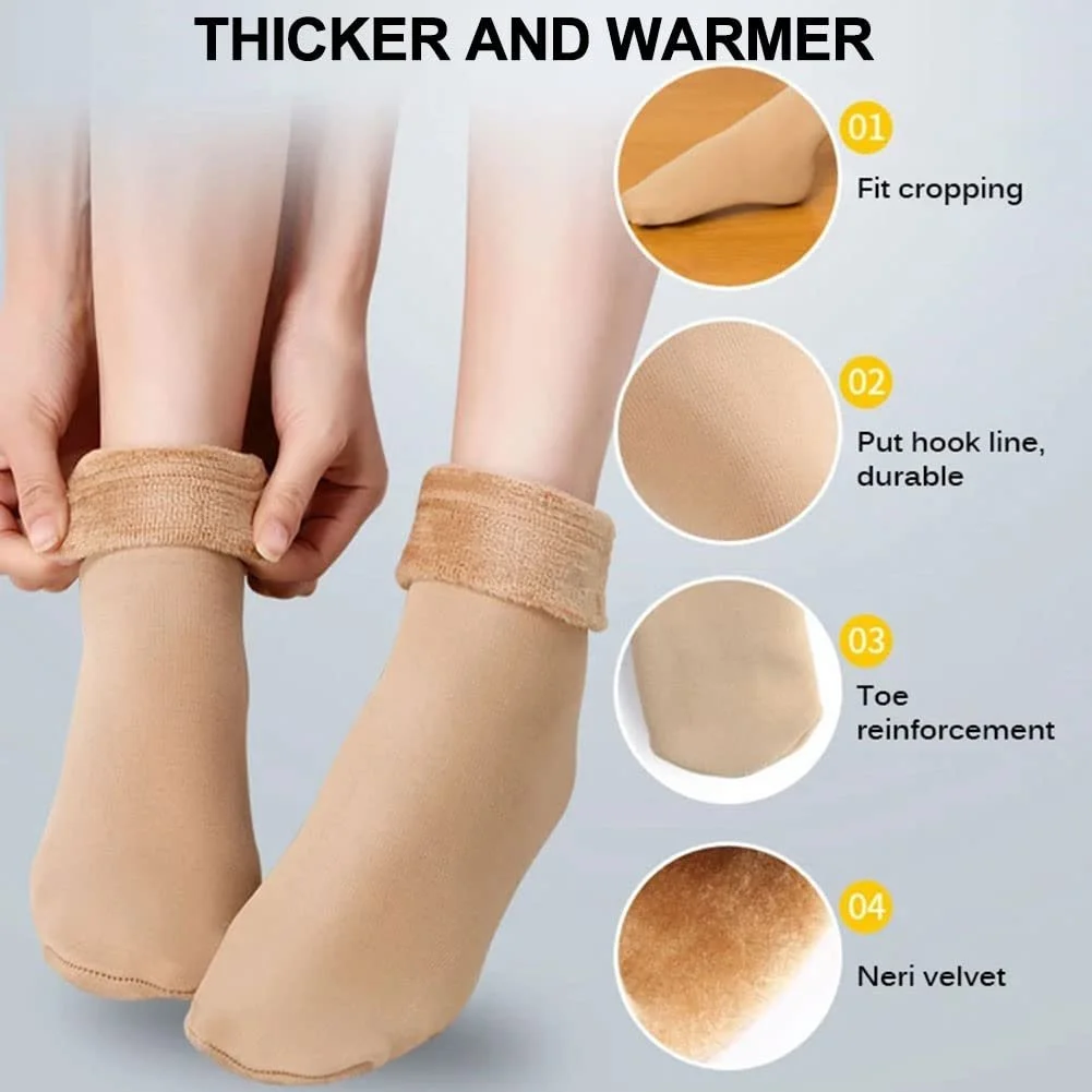 Теплі зимові шкарпетки з вельвету, 2 пари, фото №7 Теплі зимові шкарпетки з вельвету, 2 пари, фото №7