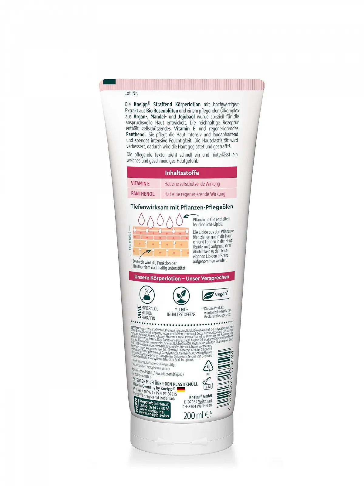 Лосьйон для тіла Kneipp Firming Швидко вбирається - 200 мл, фото №2