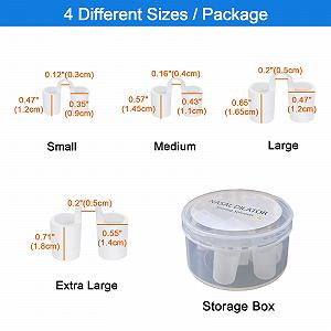 Розширювач для носа для сну Силіконовий багаторазовий пристрій для розв'язання проблеми хропіння (4 розміри/паковання) synthetic.ua - Фото 1