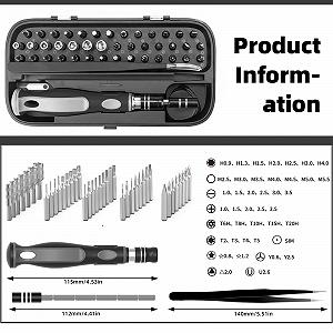 Набір викруток Raxfekro на 50 штук для прецизійної механіки магнітний synthetic.ua - Фото 1