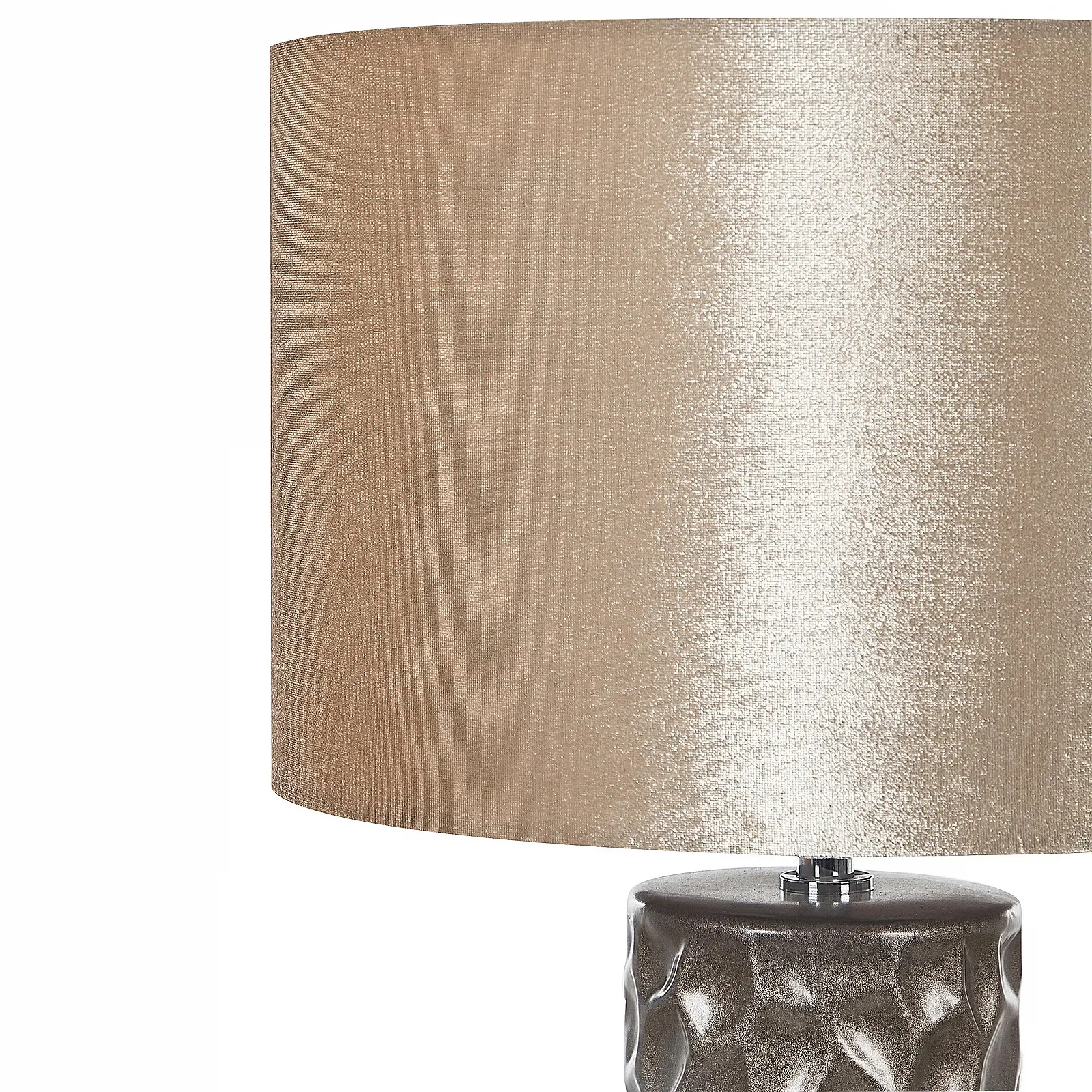 Настільна лампа Beliani Sankuru 50 см керамічна геометрична з оксамитовим абажуром золотиста, фото №4