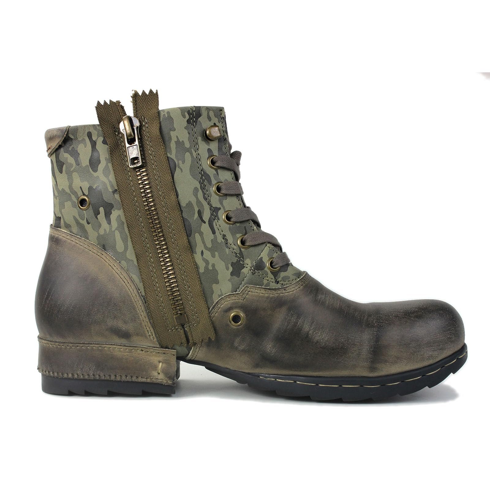 Ботинки Osstone Retro Chukka кожаные зеленые, фото №4