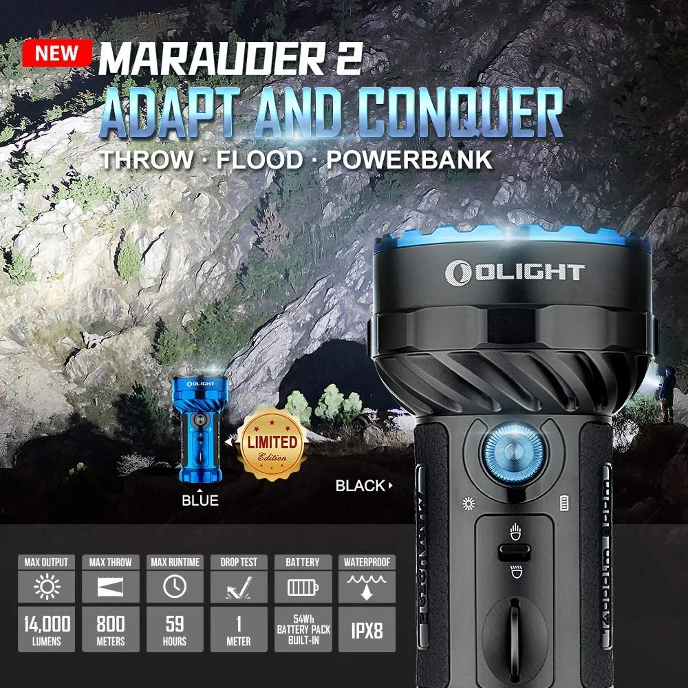 Ліхтар Olight X7R 2 Marauder LED 12000 люмен, фото №2