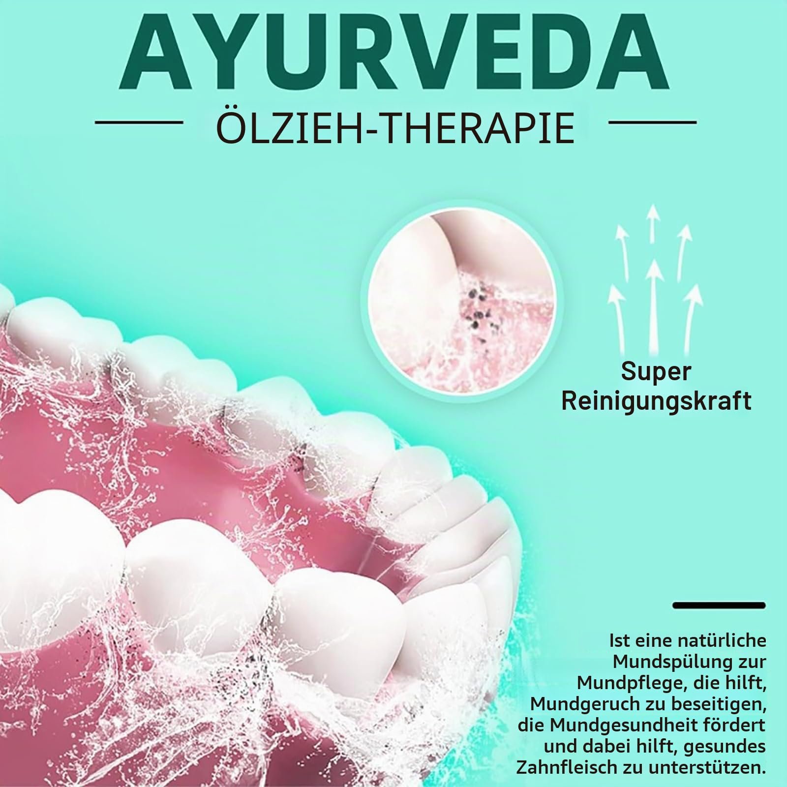Ополіскувач на основі олій Ayurvedic Whitening Oil Відбілюючий, з кокосовою та м'ятною оліями, 237 мл, фото №3 Ополіскувач на основі олій Ayurvedic Whitening Oil Відбілюючий, з кокосовою та м'ятною оліями, 237 мл, фото №3