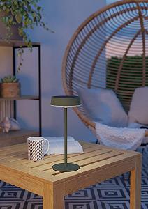 Настільна лампа EGLO Simeri LED Solar акумуляторна бездротова сенсорна з регулюванням яскравості вулична IP54 зелена synthetic.ua - Фото 1