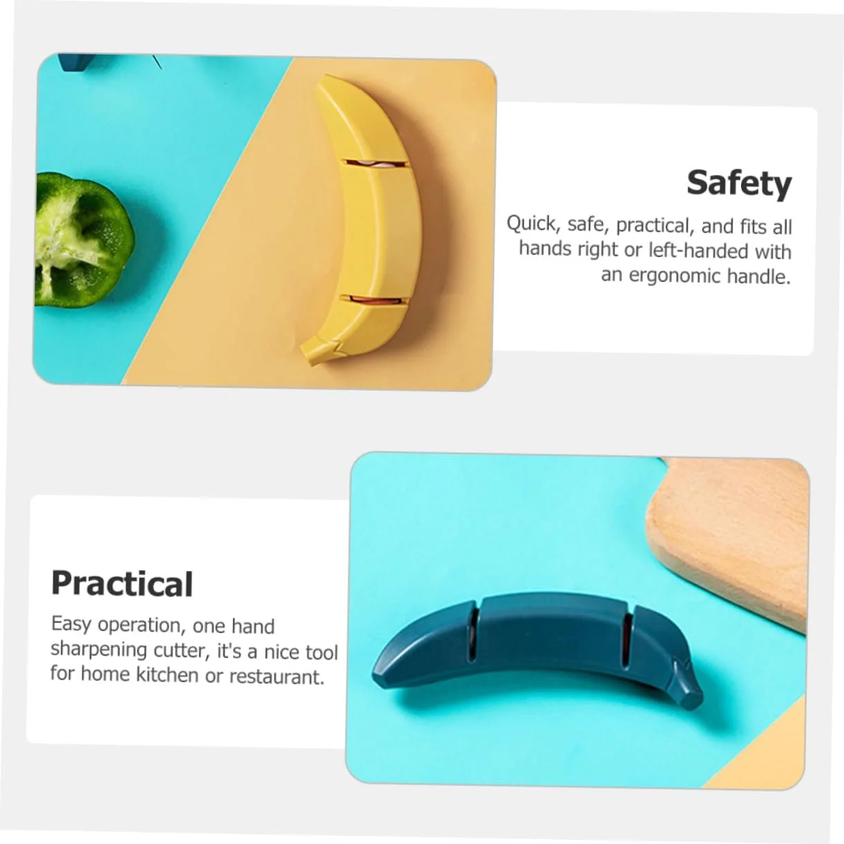 Точилка для ножей Набор 2 шт. переносной карбид кремния для ножниц и хлебных ножей, фото №4