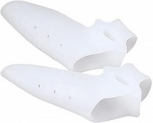 Роздільник для пальців ніг силіконовий гелевий 2 шт. Two Hole Toe Separator Thumb Valgus Protection Bunion Adjuster Hallux Valgus Protection Знеболення Догляд за ногами Рожевий, S, L - Фото 1