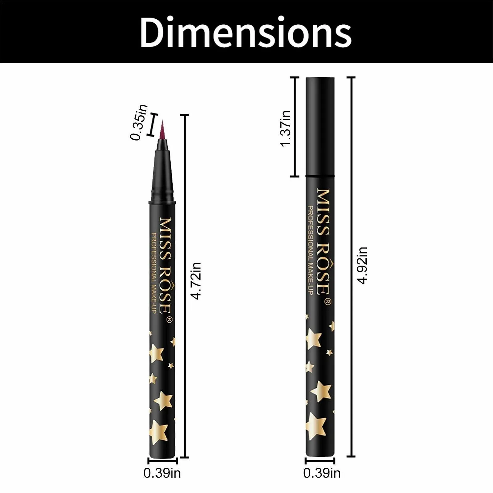 Жидкая Подводка для глаз с блестками Fowybe, фото №4