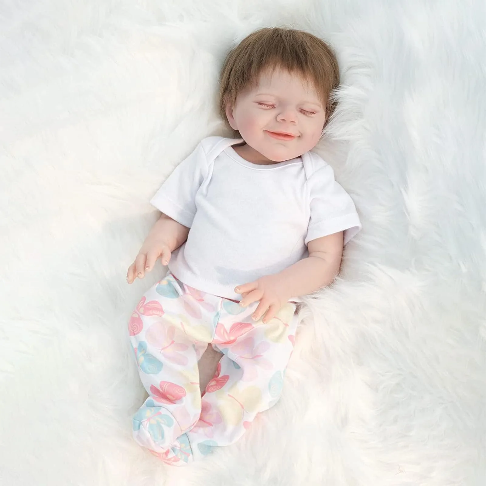 Кукла ZIYIUI Lifelike Reborn Baby 20 дюймов 50 см Handmade Soft Silicone Vinyl Reborn Baby Doll Девочка, фото №4