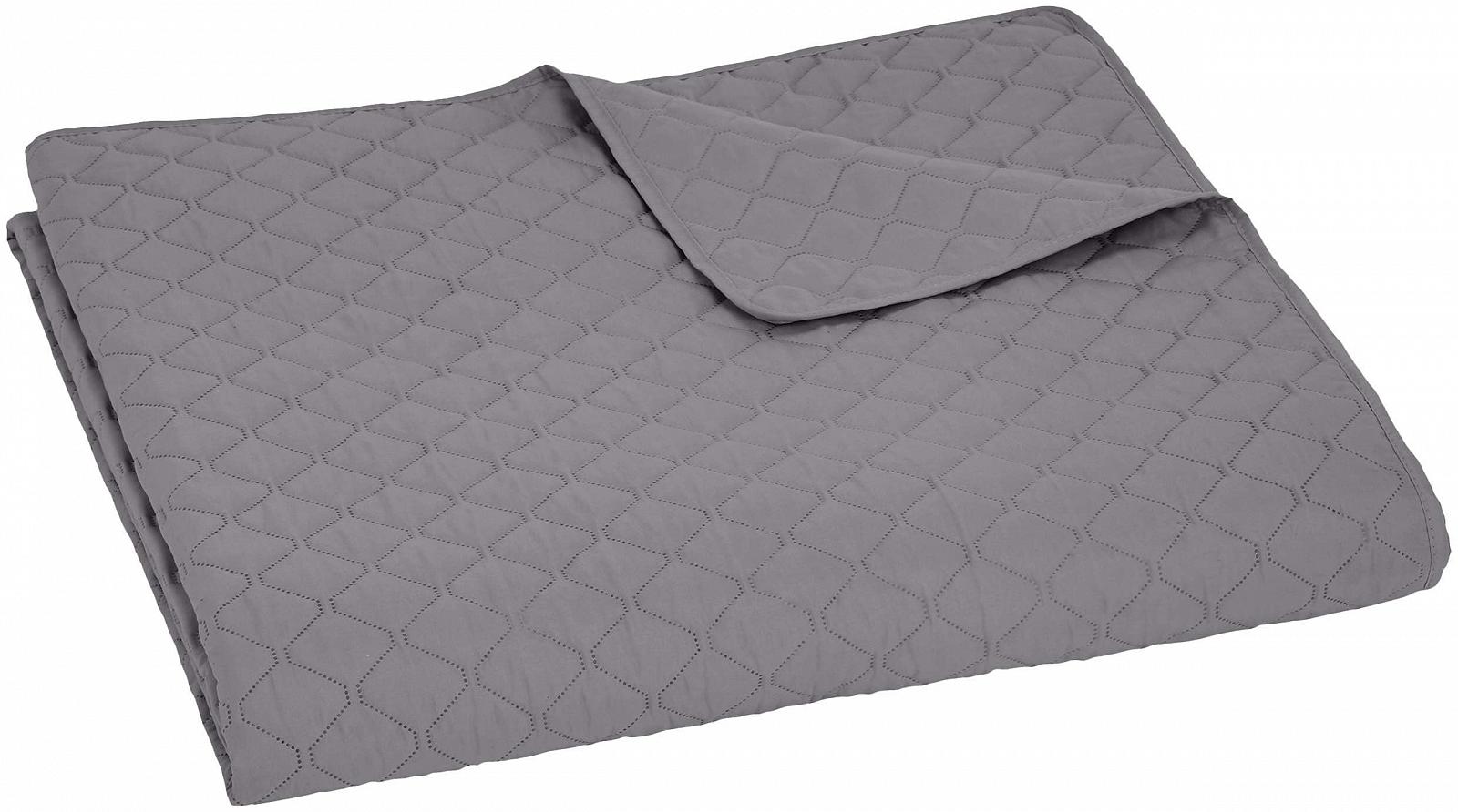 Покривало на ліжко Amazon Basics Дуже велике, Тиснене - Темно-сірий, Ромб - 220 x 240 см, фото №2