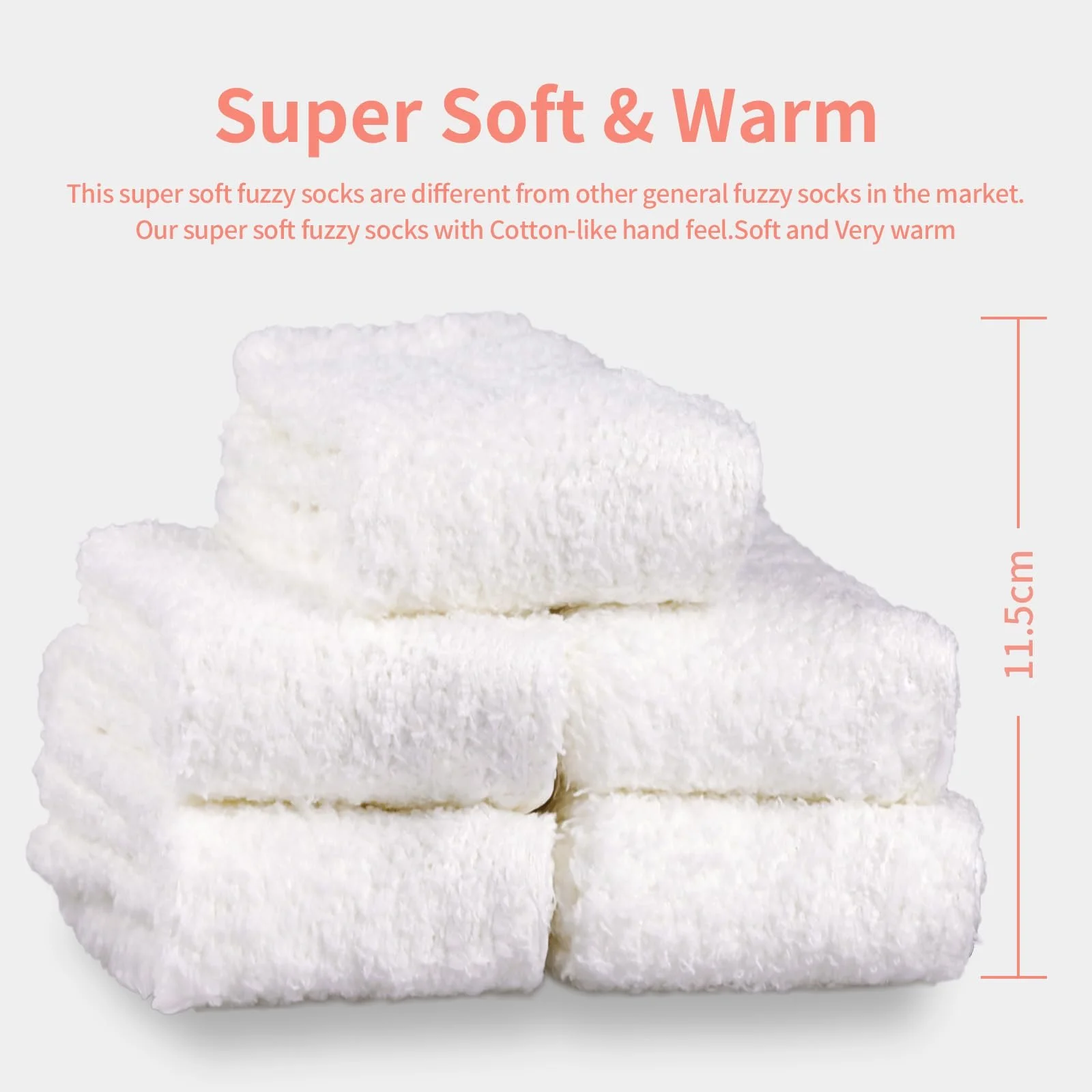 Жіночі затишні пухнасті шкарпетки, ворсисті шкарпетки, фото №4