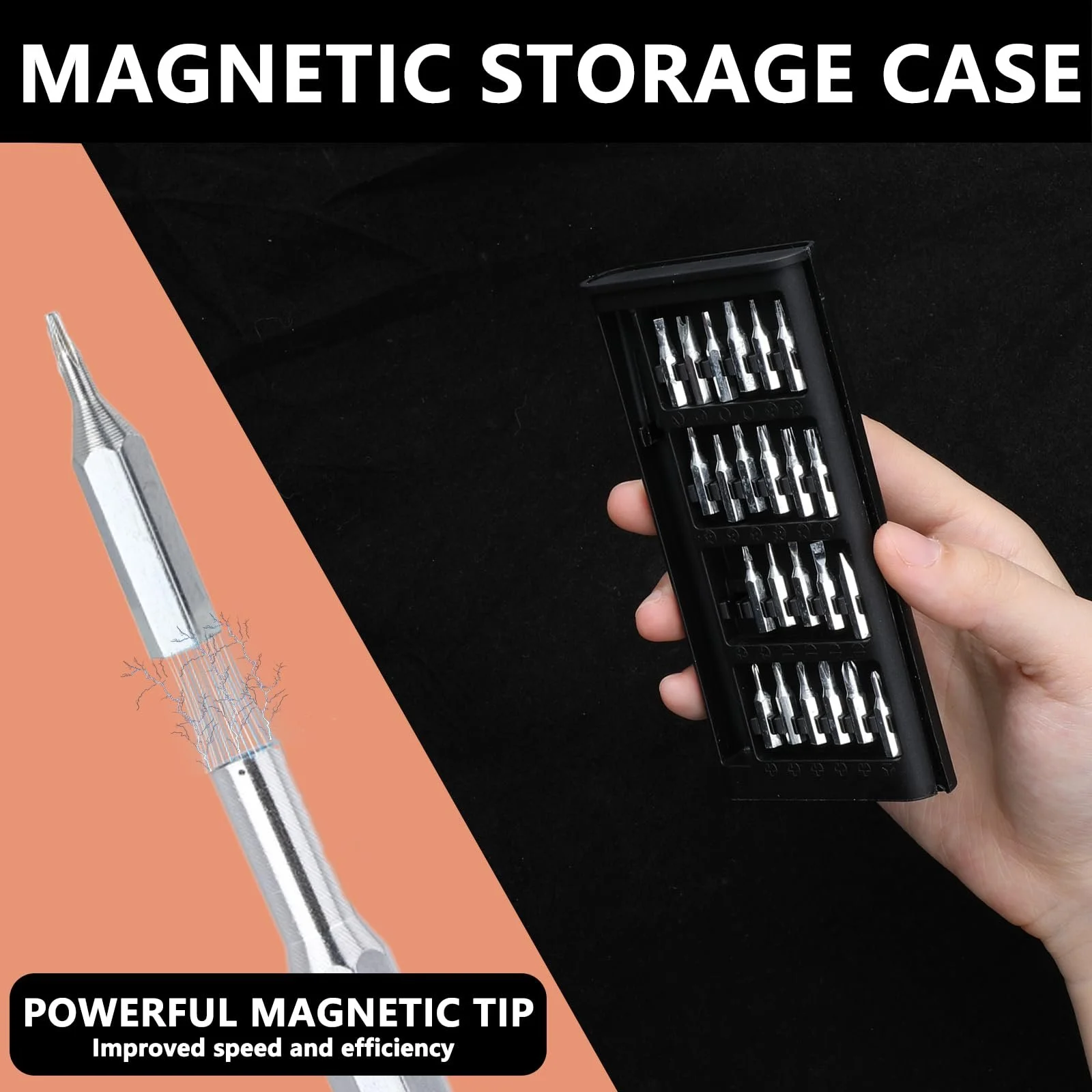 Набір викруток Precision 24 in 1 Міні-набір викруток Набір прецизійних дрібних викруток Магнітний набір інструментів для ремонту електроніки мобільних телефонів планшетів камер годинників окулярів, фото №6