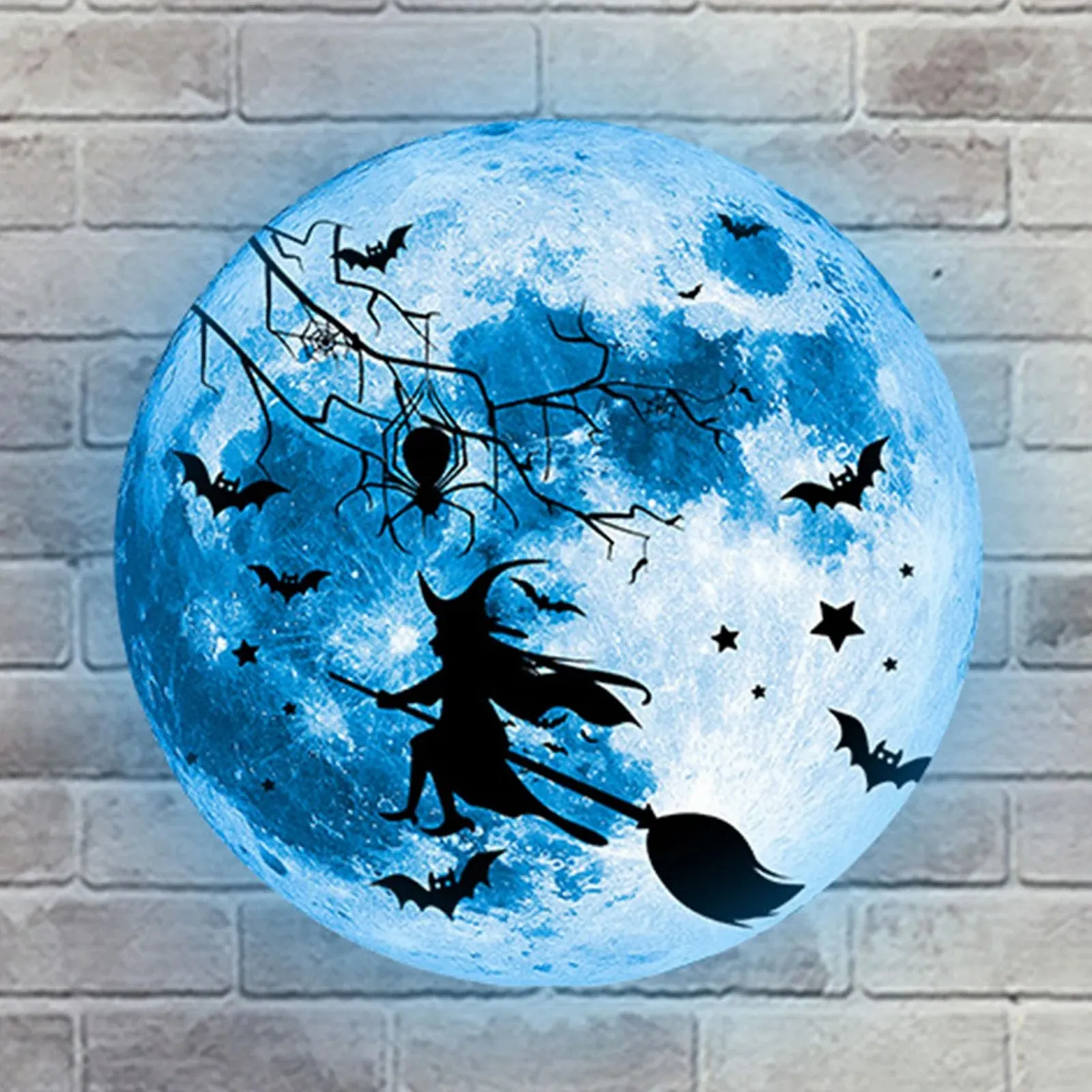 Наклейки на стену Halloween Moon Design Scary Witch Glow Waterproof Removable PVC, фото №7 Наклейки на стену Halloween Moon Design Scary Witch Glow Waterproof Removable PVC, фото №7