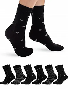 Термоноски OCERA 6 пар для женщин и девочек, теплые зимние носки с махровой тканью, мягкие и удобные, хлопок synthetic.ua - Фото 1