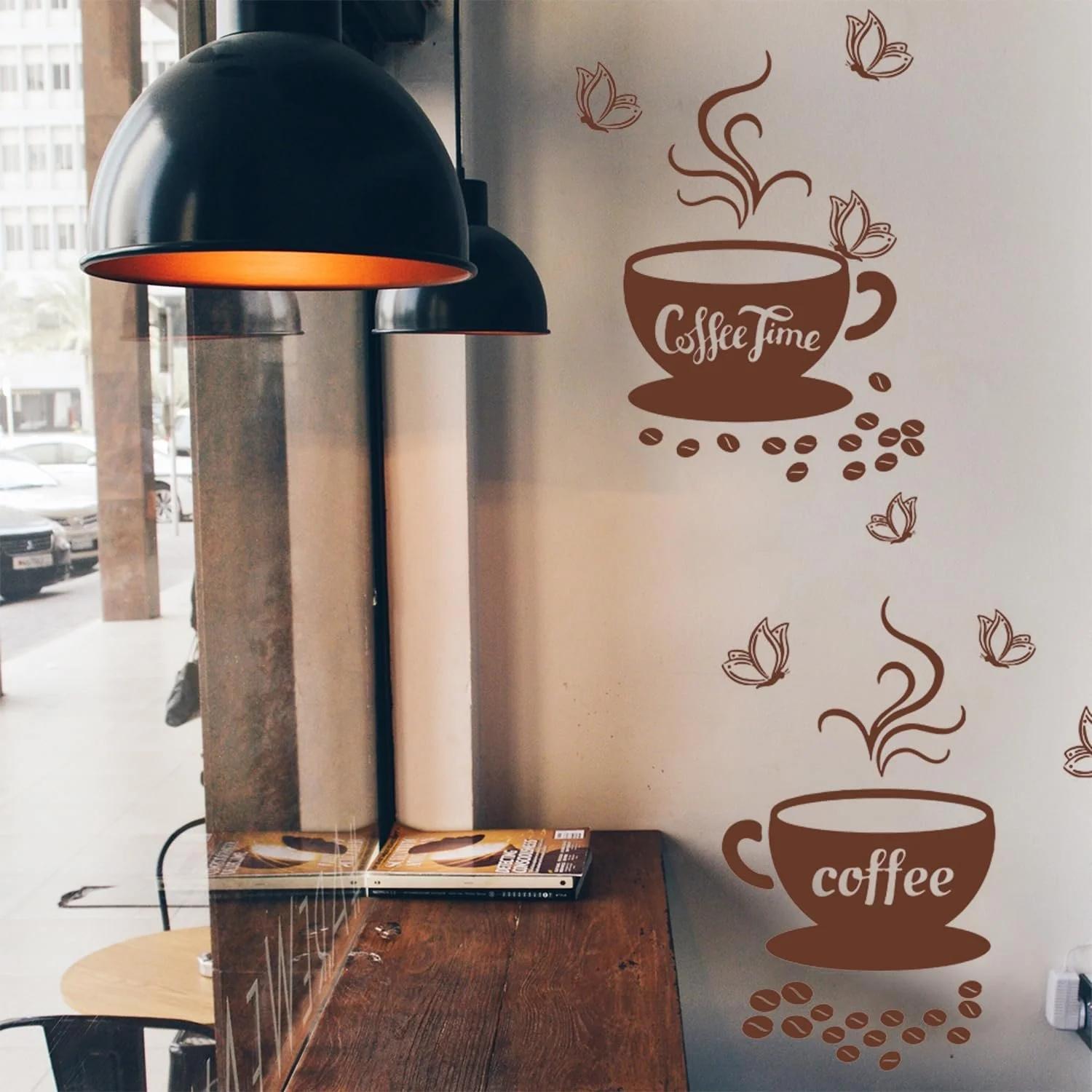 Наклейки на стіну Coffee 2 набори 30 x 60 см Коричневий, фото №4