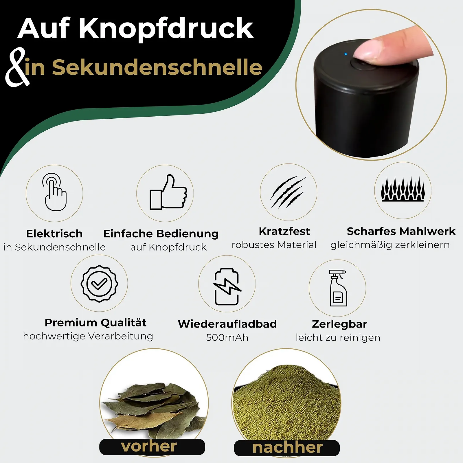 Электрический измельчитель MarryHanna Aluminium [Electric USB], фото №6