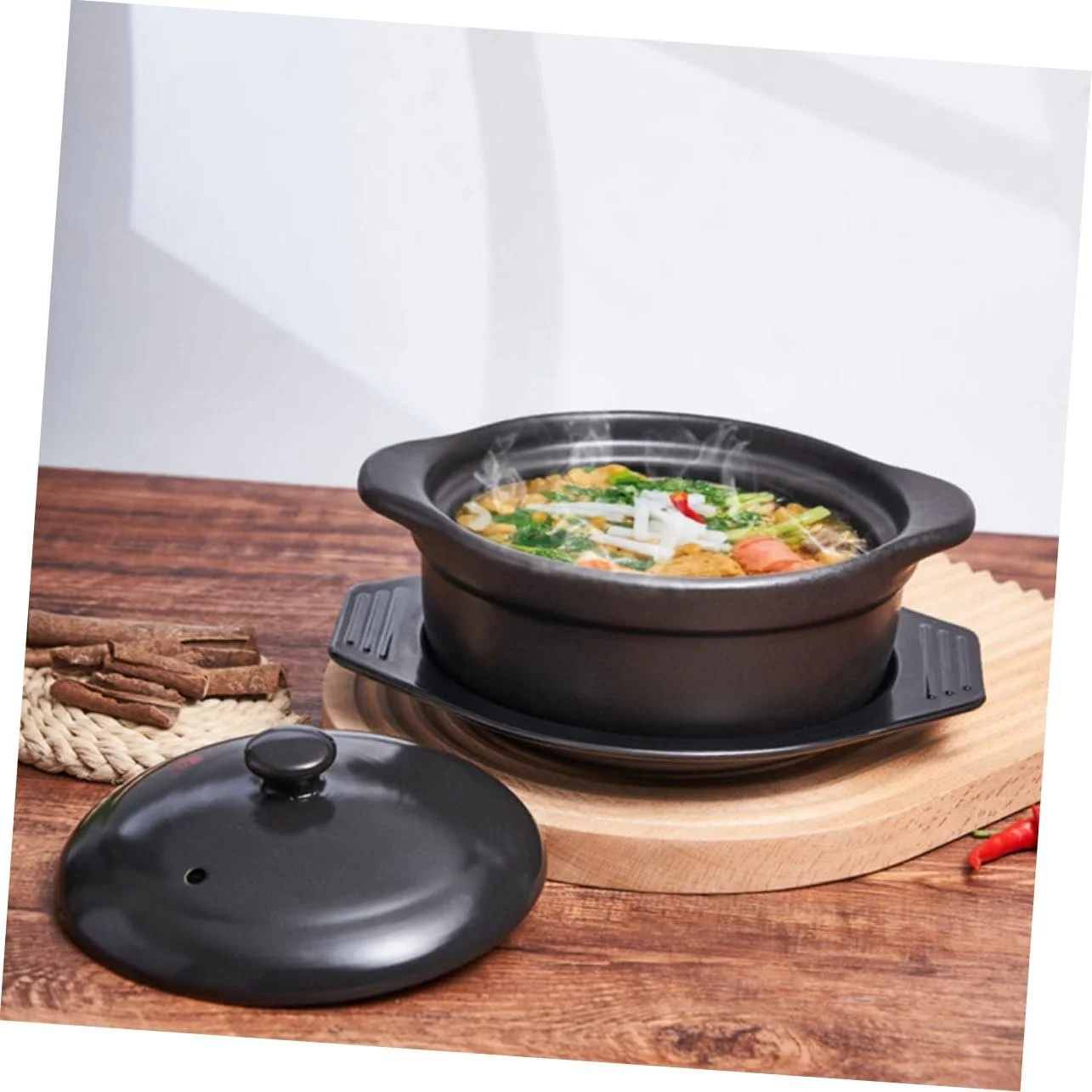 Кастрюля Toyvian керамическая с крышкой без BPA для посудомоечной машины, фото №5