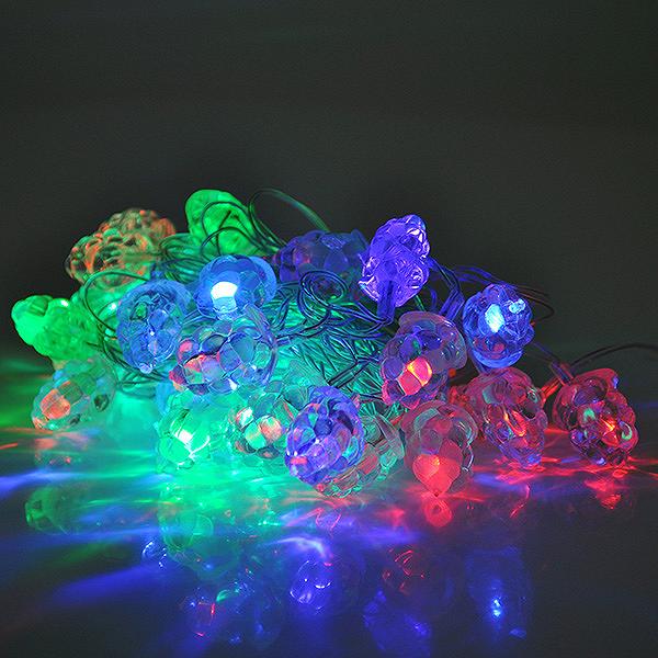 Гірлянди 40LED Сніжок Red Green Blue 1 режим 5метров прозора ізоляція BOX, фото №1