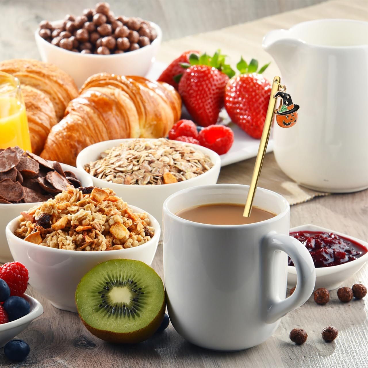 Ложка Чайная Angoily Тыква 4 шт Нержавеющая сталь, фото №5