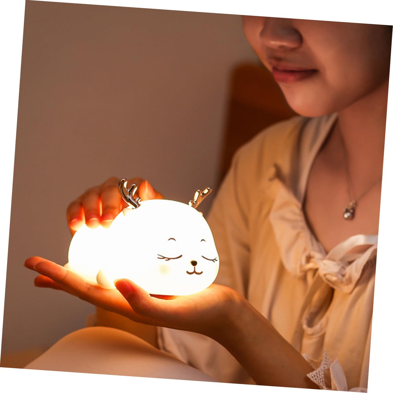 Ночник ORFOFE 1 x Little Milk Deer LED Белый Силикон, фото №4