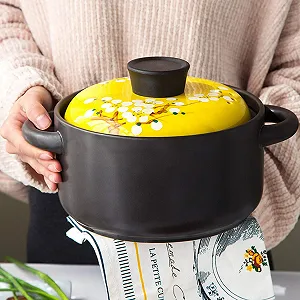 Кастрюля AIBAB с двумя ручками, жаропрочная, керамическая, многофункциональная, для супа, в японском стиле, с крышкой цена на synthetic.ua - Фото 1 Кастрюля AIBAB с двумя ручками, жаропрочная, керамическая, многофункциональная, для супа, в японском стиле, с крышкой synthetic.ua - Фото 1