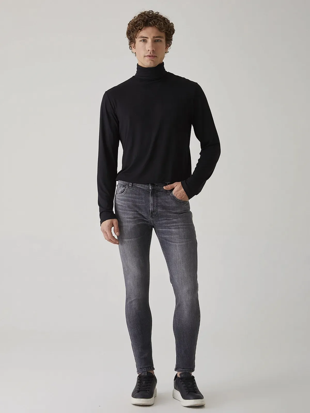 Джинси LTB Jeans Smarty чоловічі, завужені, з бавовняної суміші, денім, сірі, фото №2