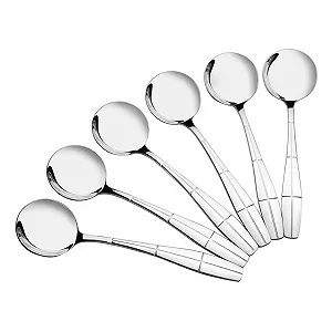 Ложка для супа Callyne Круглая из нержавеющей стали, набор 12 штук - Фото 1