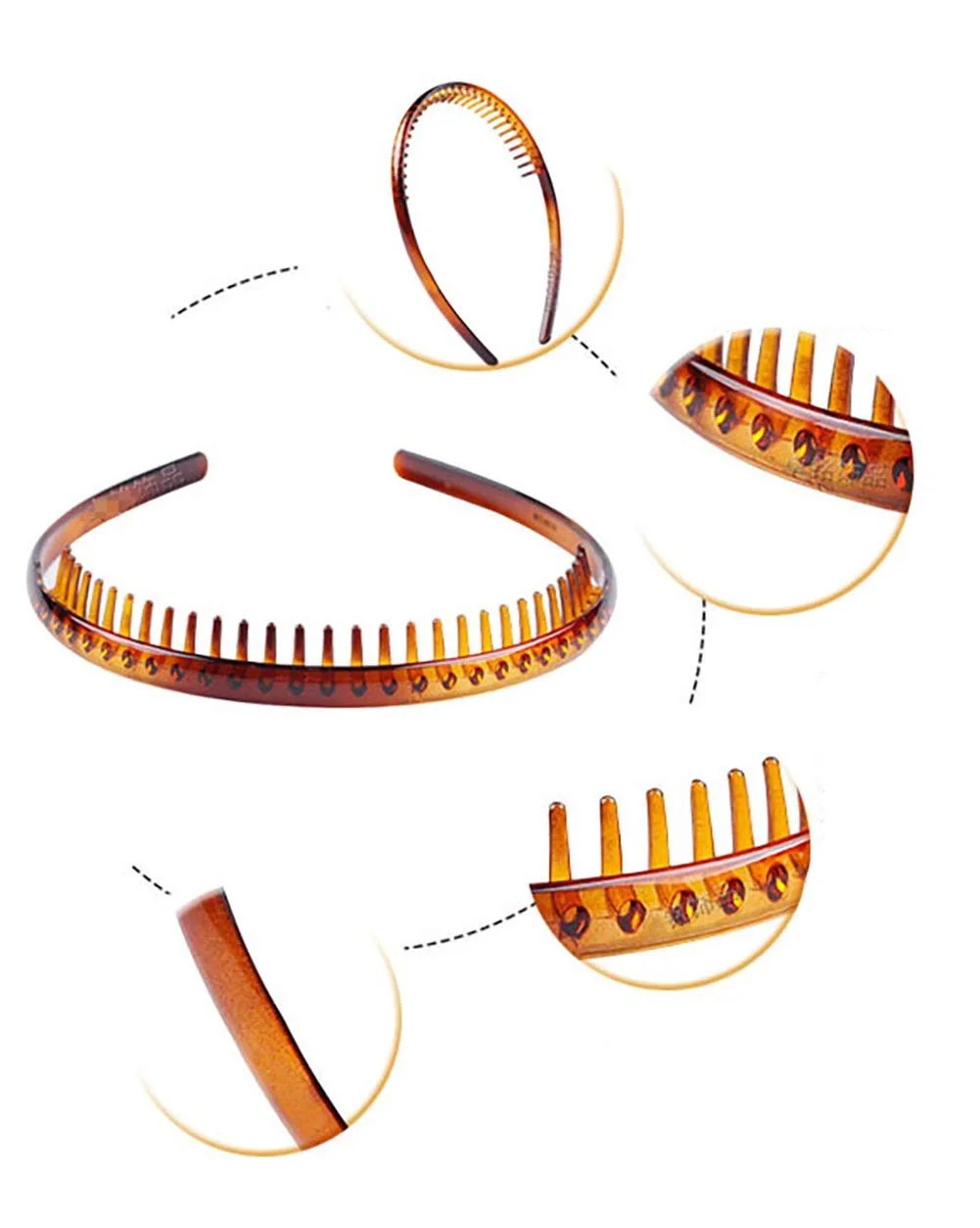 Гребінець-обруч для волосся Пластиковий, фото №2 Гребінець-обруч для волосся Пластиковий, фото №2