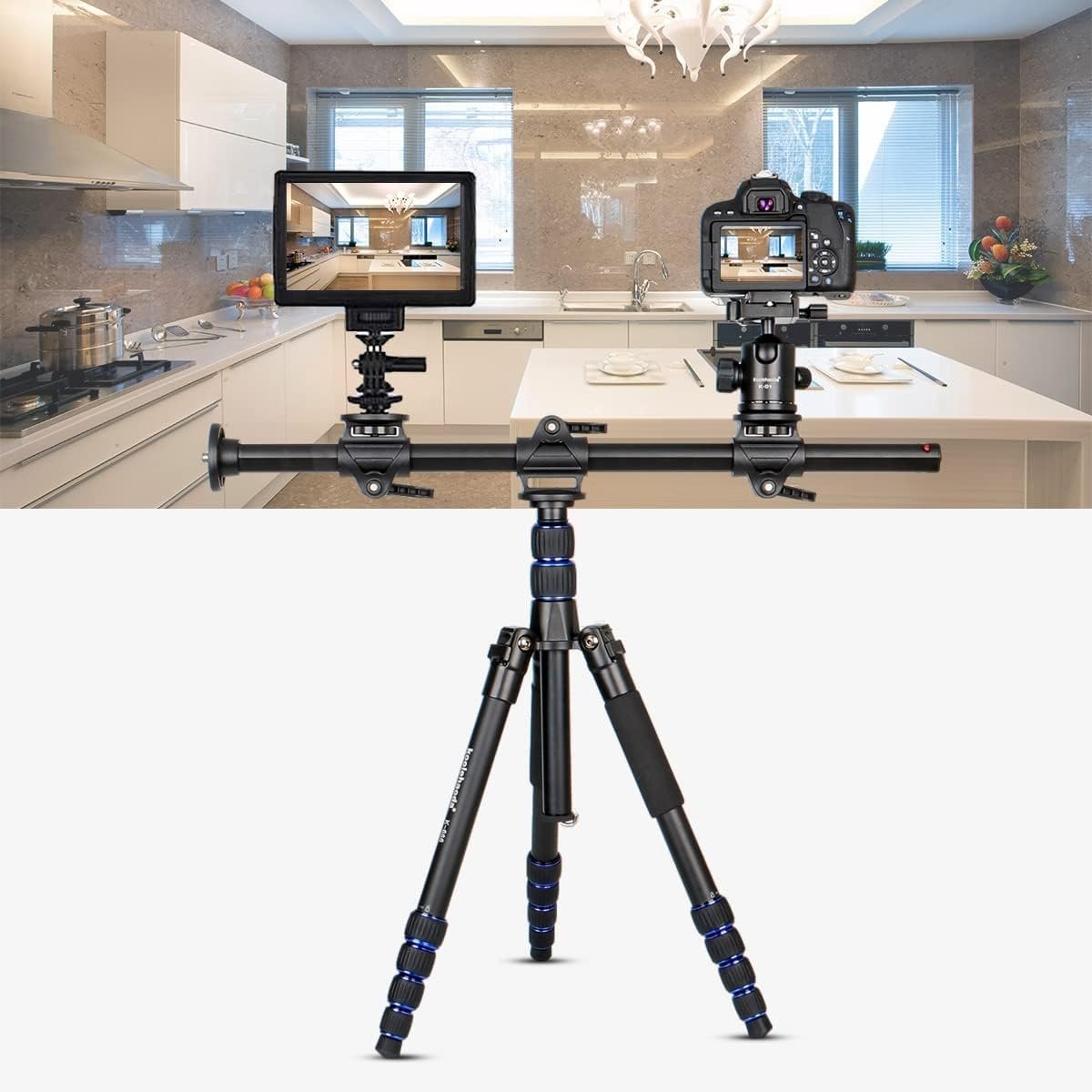 Горизонтальный штатив Koolehaoda ZW-03 Черний, фото №6