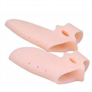 Роздільник для пальців ніг Силіконовий гелевий MUSUMI Два отвори S, L Рожевий synthetic.ua - Фото 1