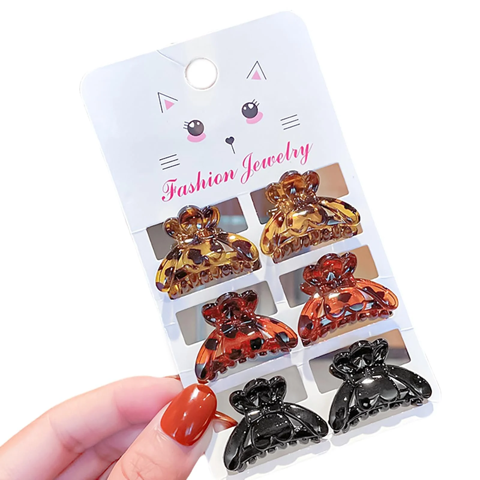 Набір затискачів для волосся 6 шт. Вінтажний леопардовий, фото №8 Набір затискачів для волосся 6 шт. Вінтажний леопардовий, фото №8