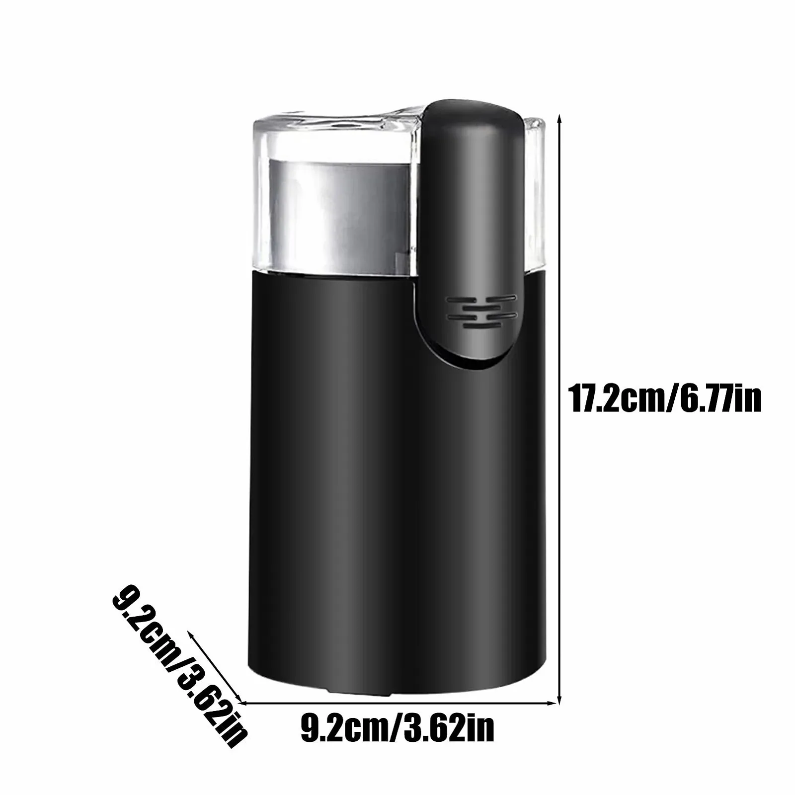 Млин для кави електричний, нержавіюча сталь. Подрібнювач для подорожей з щіткою в комплекті для Cold Brew, кафе, кухні, дому, зерен, їжі, горіхів, фото №6