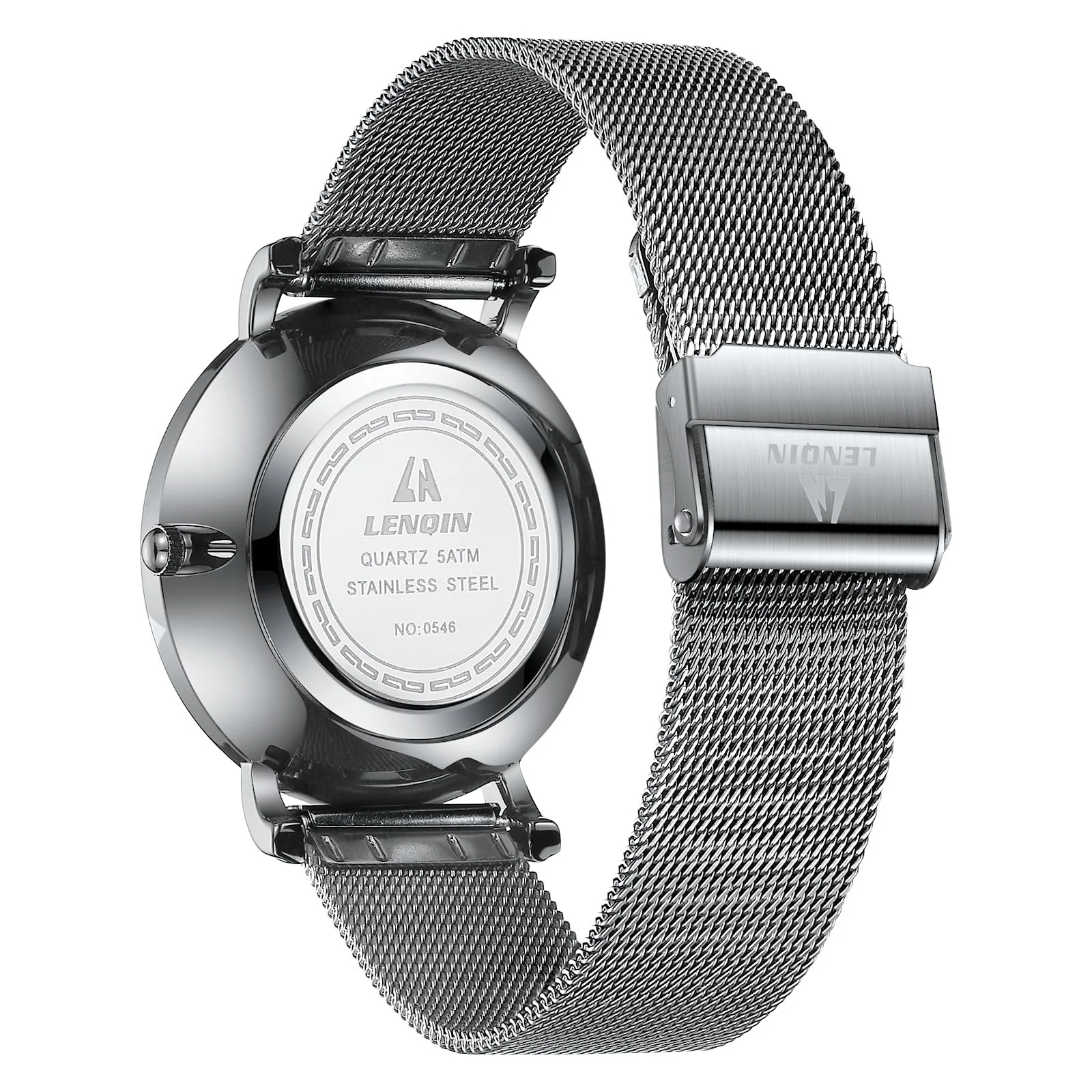 Мужские часы LENQIN LN, нержавеющая сталь, 30M, водонепроницаемые, аналоговые, кварцевые, с датой, модные, для досуга, фото №2 Мужские часы LENQIN LN, нержавеющая сталь, 30M, водонепроницаемые, аналоговые, кварцевые, с датой, модные, для досуга, фото №2