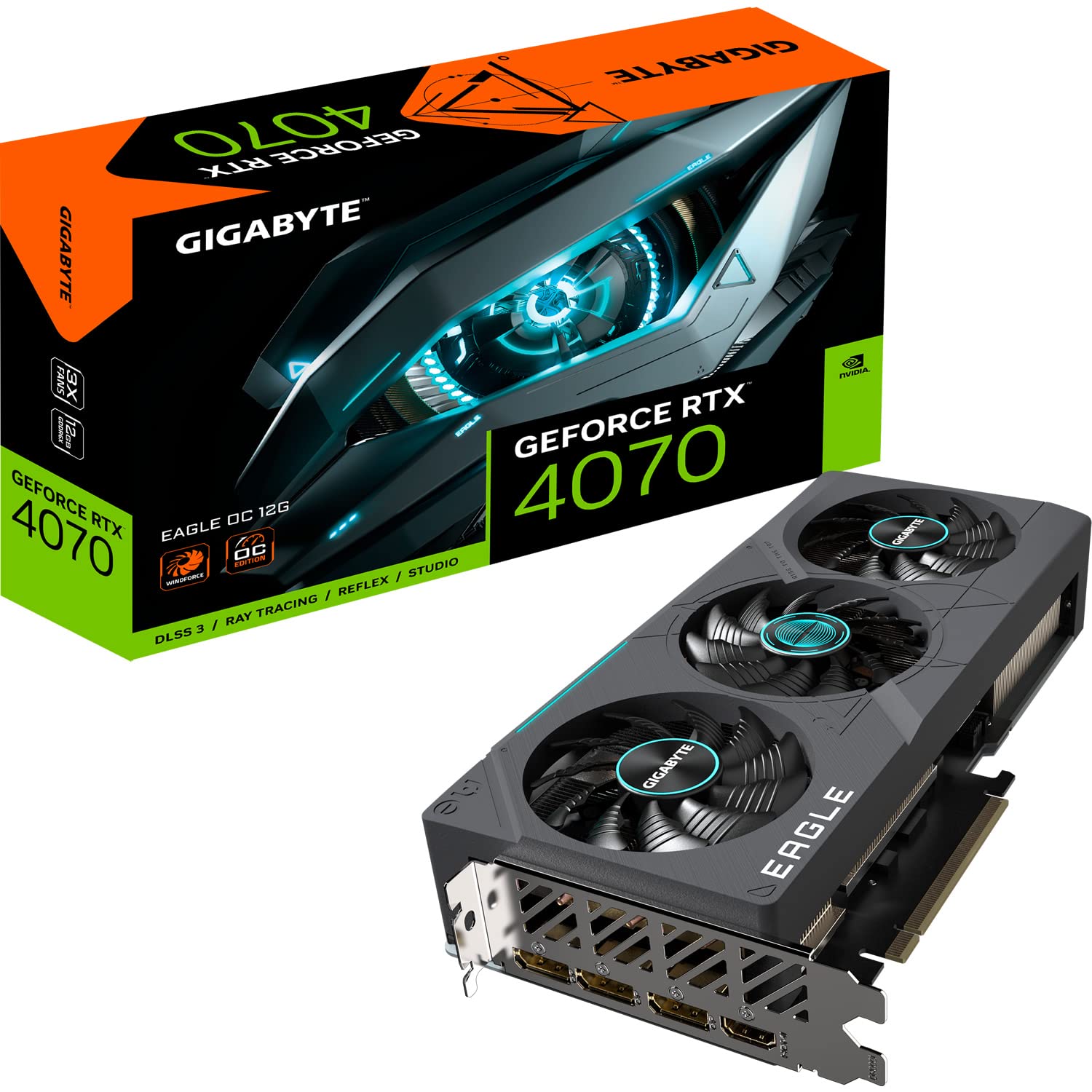 Видеокарта GIGABYTE GeForce RTX 4070 Eagle OC 12GB, фото №1