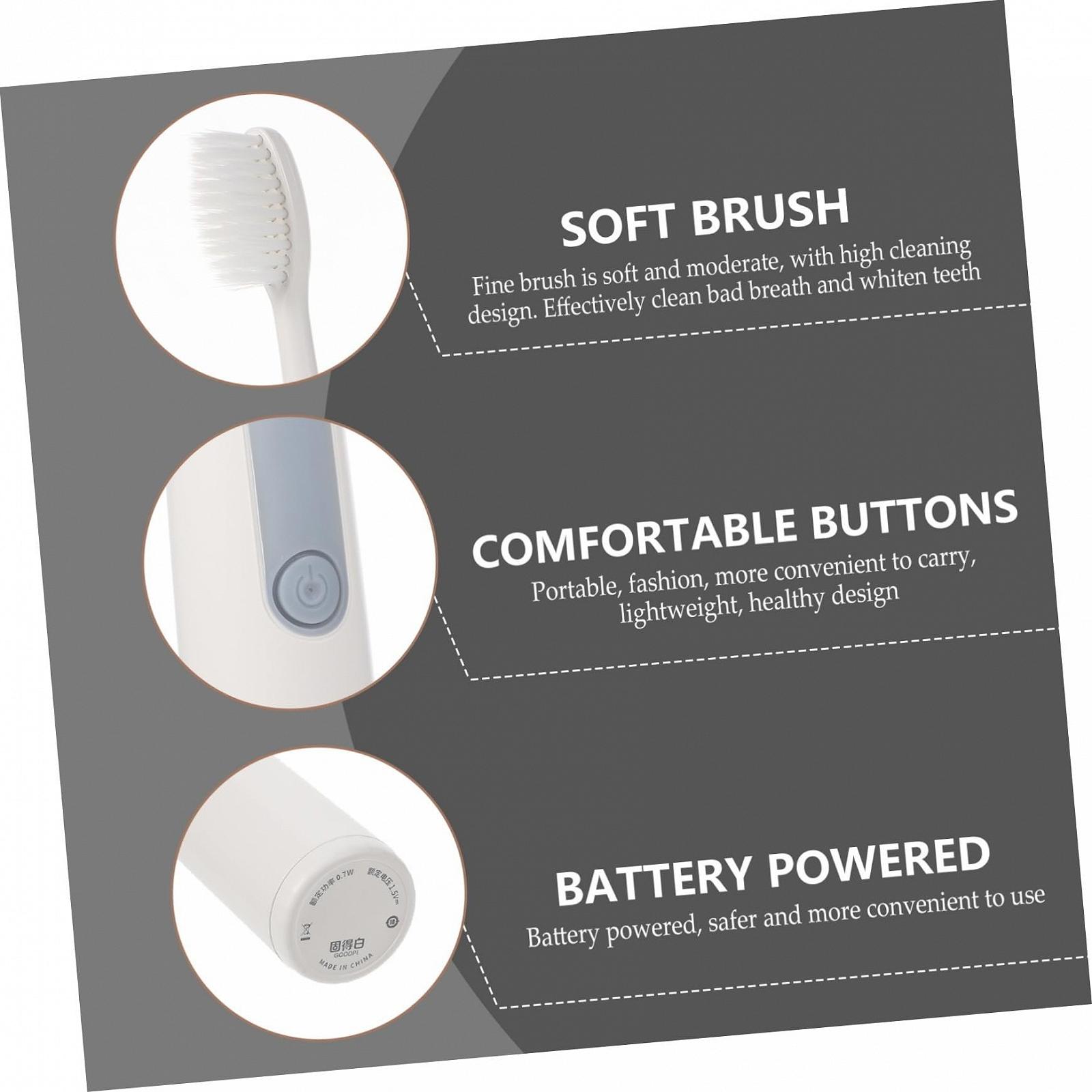 Набір електричних зубних щіток Gatuida 3 шт. дитячі дорожні Кольори землі, фото №4