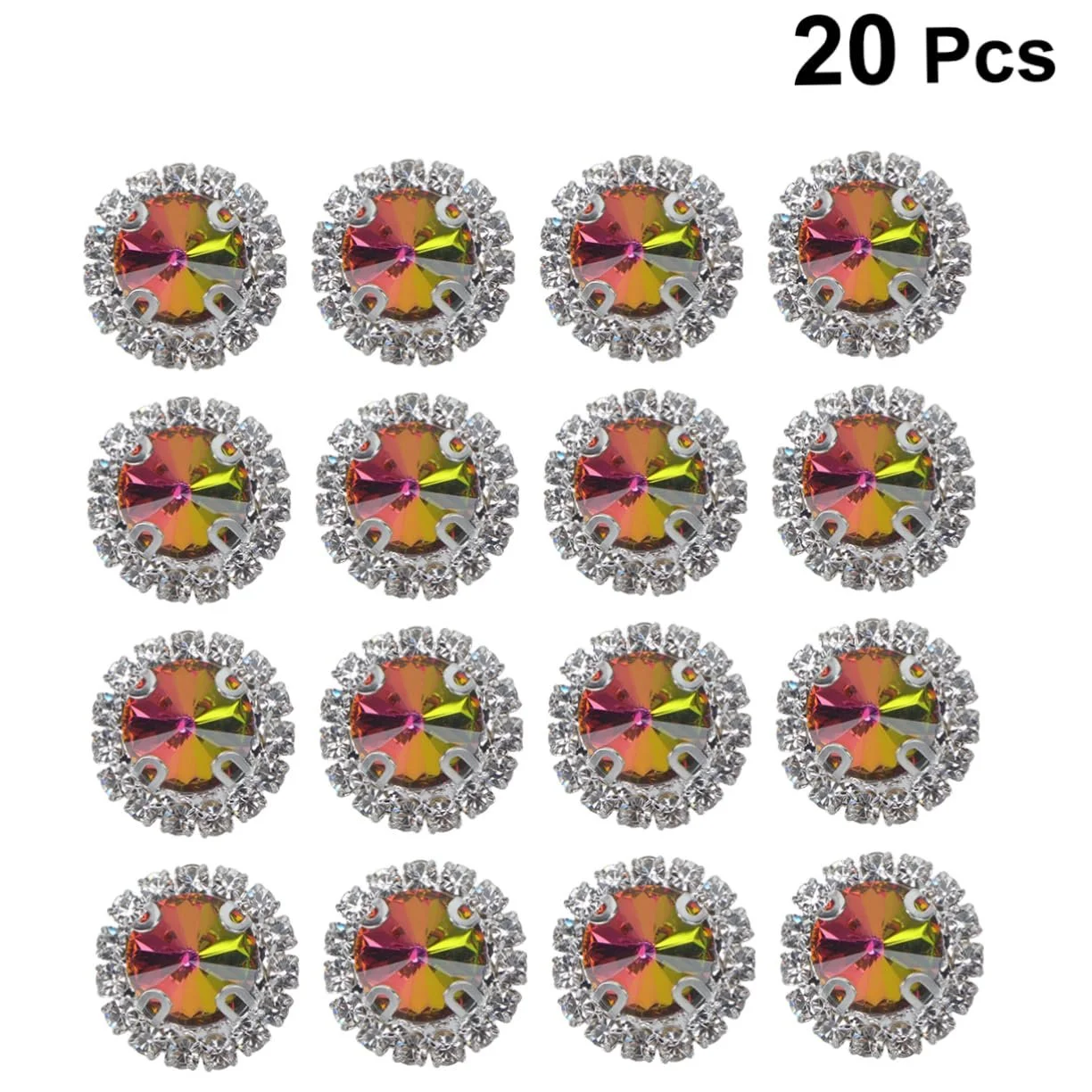 Стрази Tofficu Elegante Craft з плоскою основою, кристали для весільного декору, прикраси столу, 20 штук * 3, фото №3
