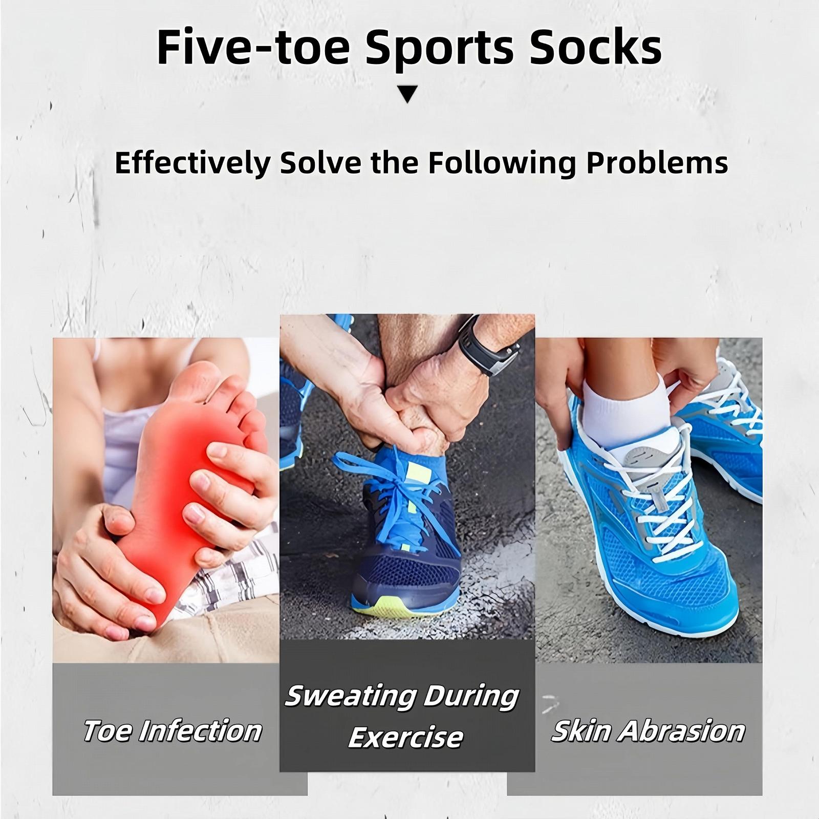 Носки с пальцами для женщин Носки для кроссовок Спортивные носки Носки с пятью пальцами Носки для бега Дышащие носки для тренировок Противоскользящие носки для походов Носки до щиколотки - 6 пар, фото №6