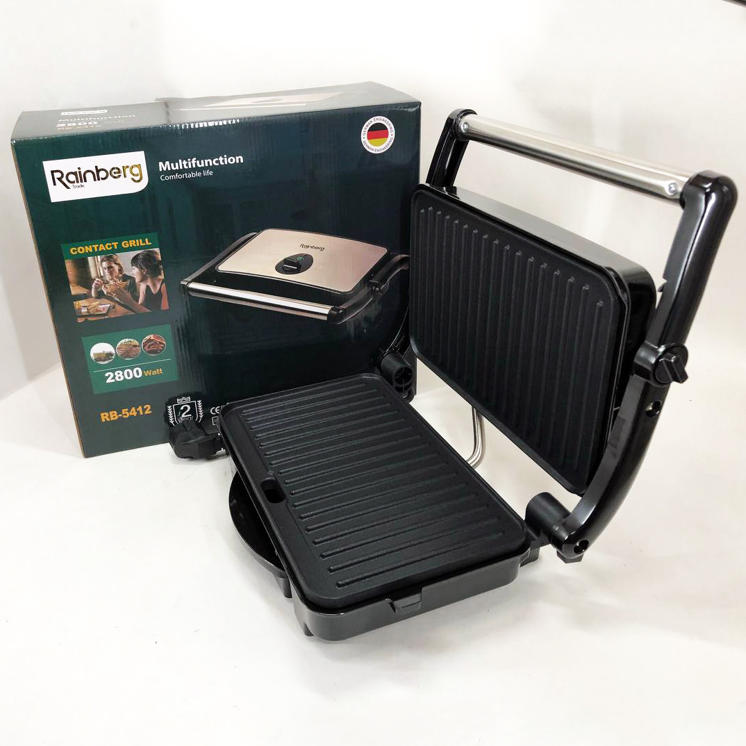 Гриль прижимной Rainberg RB-5412 2800 Вт, фото №1 Гриль прижимной Rainberg RB-5412 2800 Вт, фото №1