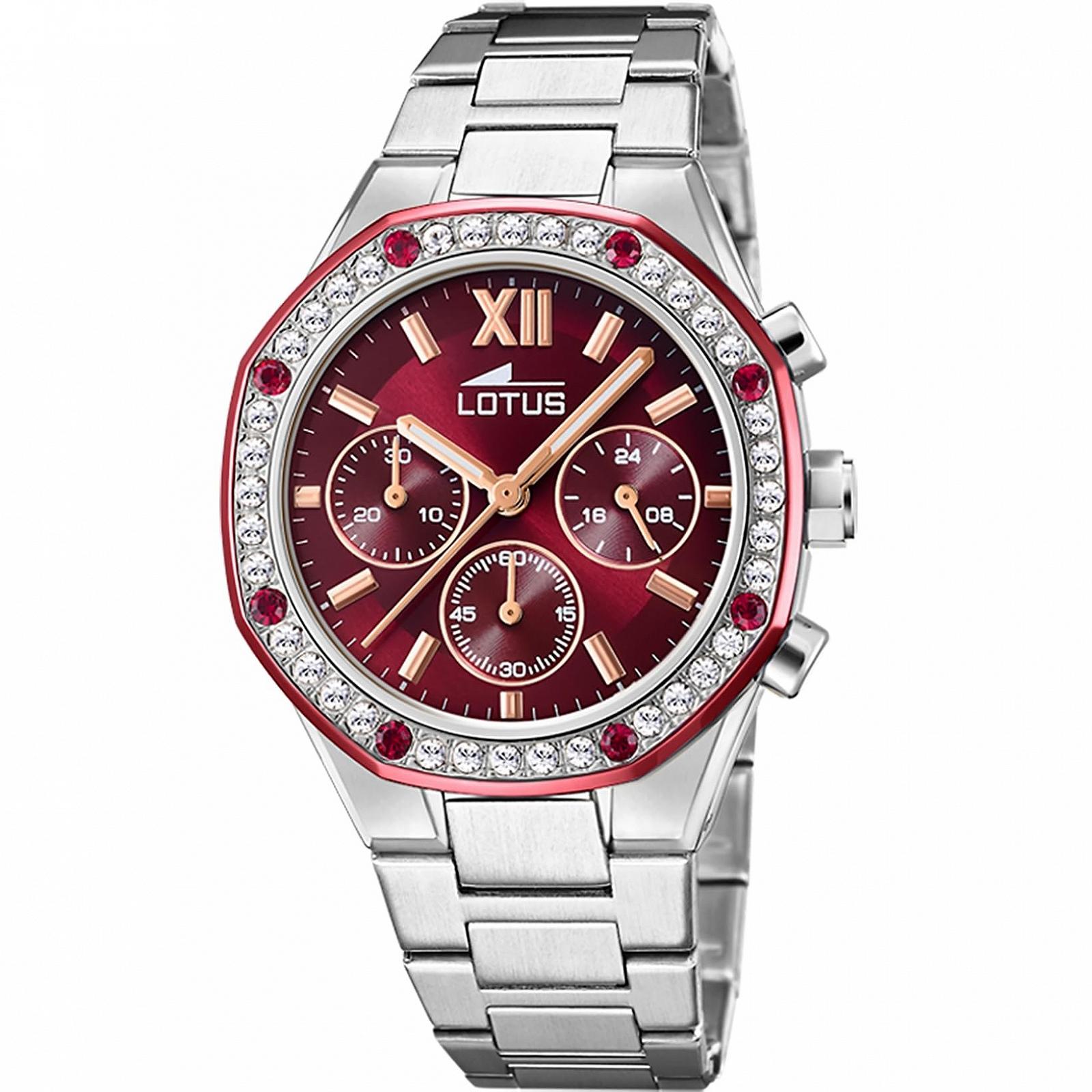 Часы женские аналоговые кварцевые Lotus 18872/3 серебристо-красно-розовое золото, браслет, фото №3 Часы женские аналоговые кварцевые Lotus 18872/3 серебристо-красно-розовое золото, браслет, фото №3