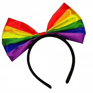 Обруч для волос с радужным бантом synthetic.ua - Фото 1