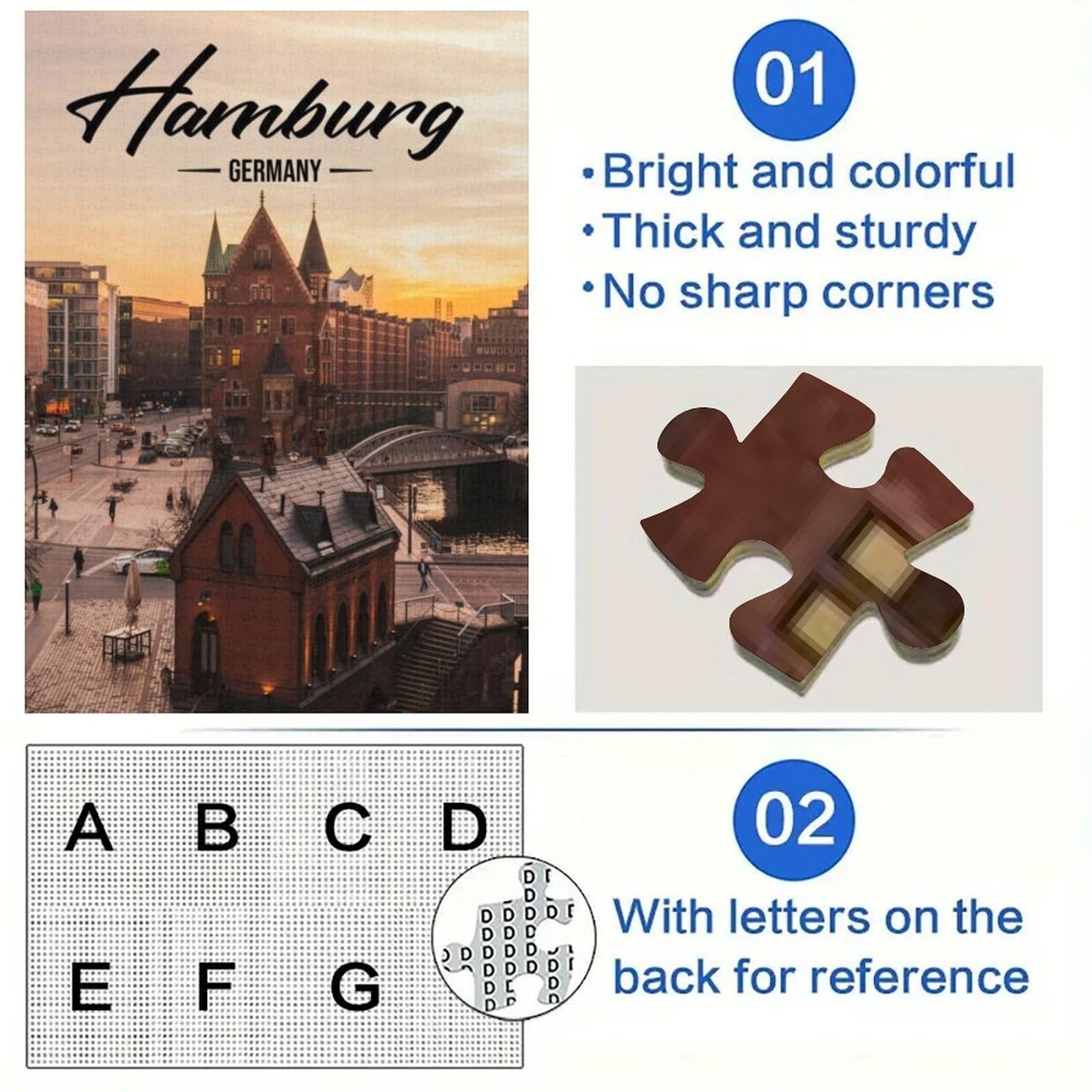 Пазл Hamburg 1000/2000 елементів 38 x 26 см, фото №4