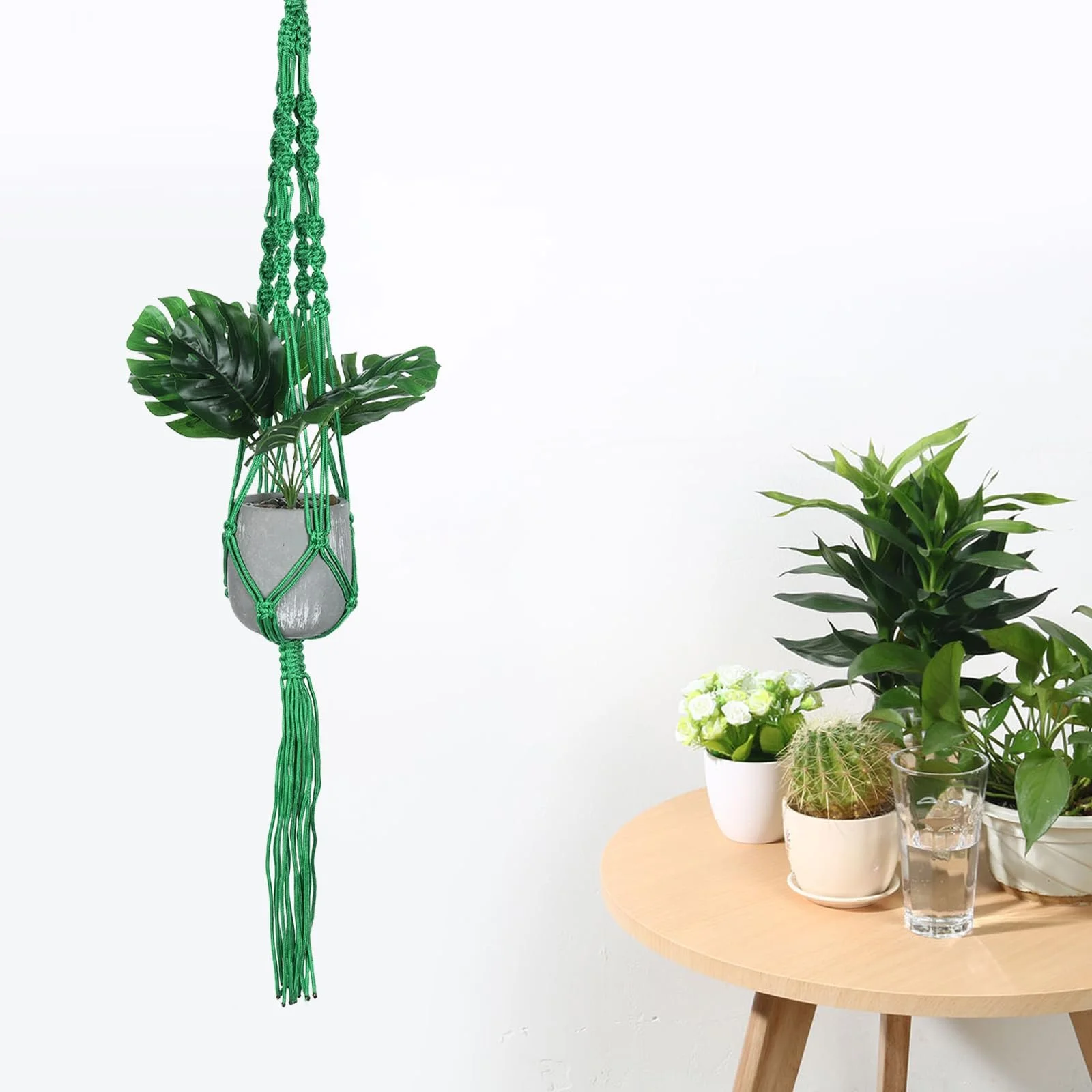 Підвісні полиці для рослин PATIKIL Набір з 2 шт. Макраме з дерев'яною основою Чорні, фото №6 Підвісні полиці для рослин PATIKIL Набір з 2 шт. Макраме з дерев'яною основою Чорні, фото №6